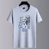 Camiseta de Manga Corta para Hombre, Verano 2026, Algodón Puro de Media Manga para Hombre, Holgada Casual, Top de Marca de Moda, Camiseta, Camiseta Básica