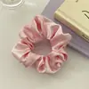 Goma para el pelo de satén de color liso, cruzada, para mujer, simple, banda elástica para coleta de celebridad de Internet, accesorio para el pelo, flor para el pelo