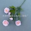 Rosa artificial fresca de 5 cabezas de estilo coreano, arreglo floral para boda, decoración de camino, flores falsas para hotel, accesorios de fotografía suaves