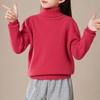 Suéter Base de Manga Larga Nuevo Transfronterizo para Niños Mayores, Suéter de Punto de Felpa Andy de Color Sólido para Otoño e Invierno para Niños y Niñas