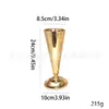 Jarrón Alto de Hierro Dorado de Lujo Ligero Adorno de Decoración de Mesa para Bodas Pie de Exhibición de Arreglo Floral Metálico para el Hogar Nórdico