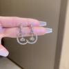 Pendientes Xingyue Pendientes para mujer de lujo ligero diseño de nicho circón microincrustado destello Diamante ocho puntas estrella pendientes de temperamento pendientes para el día a día