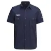 Transfronteiriço 2024 Aliexpress Verão Novo Camisas de Manga Curta Masculinas Soltas Militar Trabalho Camisas de Manga Curta para Homens