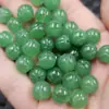 Dongling Jade Loto perlas Perlas sueltas de jade verde hierba calabaza perlas par melón pulsera collar Buda perlas accesorios de joyería perlas