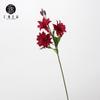 Flor artificial de seda de lirio pequeño doble, directa de fábrica, flor falsa de plástico, decoración del hogar, arreglo floral