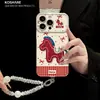 Cadena de Caballo Bordada Adecuada para Funda de Teléfono Apple 17 Pro Max, Nuevo Modelo para Mujer, Silicona Galvanizada para 15, Funda Suave para Xiaomi 14