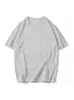 Camiseta masculina de manga curta 180g, peso médio, camiseta de algodão puro para o verão, unissex, gola redonda, sem costura, camiseta de baixo masculina