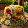 Colección de sitios web independientes transfronterizos nuevos de 2026: Sombrero de pescador y sombrero para el sol versátiles de arcoíris con estampado digital 3D y bordado acolchado, aptos para hombres y mujeres