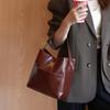Bolsa Saco Nova de Grande Capacidade Outono e Inverno Bolsa Feminina de Couro Bovino Tanning Vegetal Bolsa de Mão Bolsa Feminina de Couro Genuíno Bolsa Transversal Estilo de Rua