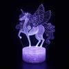 Luz Nocturna 3D Serie Unicornio Más Vendida en Amazon Transfronterizo Control Remoto Táctil Lámpara de Mesa Colorida Lámpara de Regalo Creativa
