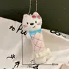 Pingente Criativo de Boneco Animal Dançante de Desenho Animado Urso Fofo Coelho Cachorro Boneco de Chave para Mochila de Estudante