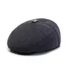 Chapéu de Inverno Masculino com Forro de Lã e Proteção para Orelhas, Quente, Estilo Bico de Pato, para Pais e Avôs de Meia-Idade e Idosos, Chapéu de Baseball de Algodão à Prova de Frio para Uso Externo