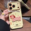 Bufanda de Dibujos Animados Cachorro Funda de Teléfono Compatible con Teléfono Apple 17promax iPhone16 Huawei Ventana de Corazón