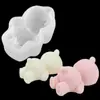 Molde de Silicone Mousse Urso Sonolento Desenho Animado 3D Mousse Tridimensional Bolo Sorvete Urso Decoração de Bolo de Chocolate