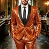 2026 Nuevo Conjunto de Traje Brillante de Lentejuelas Disco Transfronterizo para Performance en Discoteca Escenario Conjunto de Dos Piezas Dropshipping