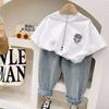 Ropa para niños de algodón 100% Verano Nuevo Camiseta de manga corta para bebé para niño Estilo chino Guapo Casual Top estampado