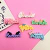 Cartoon Color Letter Brand diy Acessórios de resina Creme Cola Celular Caso Headwear Hairpin Water Cup Storage Box Patch