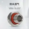 Válvula de Escape em Aço Inoxidável Válvula de Ventilação Válvula Respiratória à Prova d'Água Antiexplosão Automática 304 Alívio de Pressão Bateria de Lítio Metal Luz LED 12