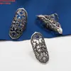 Plata de Ley S925 Accesorios de Pulsera Flor de Loto Fénix Flor de Murciélago Hebilla de Pulsera Antigua Vintage Anillo de Presión