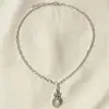 Collar Colgante de Piedra Uva Verde Estilo Francés, Cadena Clavicular de Nicho para Mujer, Suave y Elegante, Accesorio Versátil para Estudiantes
