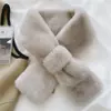 Bufanda Mao de Color Sólido para Mujer, Invierno, Suave, Estilo Coreano, Linda para Niña, Bufanda de Felpa, Cálida, Imitación de Piel de Conejo, Cuello