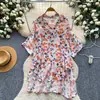 Camisa de manga de flor de linterna estilo coreano para mujer, corte holgado, fruncido en la cintura, adelgazante, versátil, top estilo festivo, modelo nuevo 2026, estilo casual