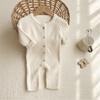 Roupa de Outono para Bebê, Suéter de Outono para Bebê, Macacão Longo, Suéter de Tricô para Bebê, Roupa Larga, Macacão com Chapéu