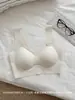 Alça larga sem costura decote V nuvem pele plus size lingerie toque nu pele delicada amigável à pele copas fixas sem costura rosa pele gelatina camisola