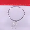 Pulsera de plata de ley s990 pulsera moda coreana flor de durazno hierba pulsera ligera para mujer joyería de plata pulsera Directo de Fábrica