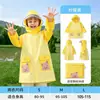 Capa de chuva infantil para meninos e meninas, design fofo de desenho animado com aba grande, adequada para a escola, peça única, poncho de chuva reutilizável para bebês atacado