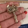 Chaveiro Pingente Machado Dragão de Latão Puro Vintage Criativo Pingente Machado Nafu Artesanato Pequeno Cobre Atacado