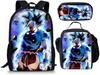 Mochila Nueva de Anime de Dibujos Animados de Dragon Ball de Amazon para Estudiantes de Primaria y Secundaria, Bolsa Escolar, Bandolera, Estuche para Lápices, Set de Tres Piezas