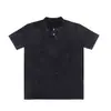 2026 Verano 240g Peso Pesado Lavado Vintage Manga Corta Cuello Solapa POLO Camisa Hombre Estilo Old Money Casual Diario Viaje