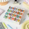 Série Sol de Primavera Caixa Floral Colorida Fita Washi Material para Diário DIY Bordas de Colagem Adesivos