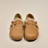 Sapatos de Couro Simples de Algodão com Solado Grosso, Fechados na Ponta, Antiderrapantes, Estilo Coreano, Pelúcia, Preguiçosos, Novo Outono/Inverno 2026, Retro, Sapatos Birkenstock