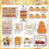 Cartel de Madera Colgante de Calabaza de Acción de Gracias Transfronterizo con Placas Multicapa Elementos Decorativos de Calabaza de Madera