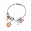 Estilo Luxo Leve Pulseira de Coração Esmaltado com Strass e Libélula de Cristal Pulseira Doce com Personalidade de Nicho Joia de Mão com Sensação de Luxo Leve e de Alta Qualidade