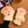 Guantes de Peluche de Capibara Lindos para Mujer, Cubierta Plegable de Medio Dedo para Invierno, Compatibles con Pantalla Táctil, Cálidos y Gruesos, para Estudiantes y Ciclismo, a Prueba de Frío
