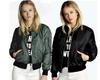 Ebay Aliexpress Europeu e Americano Outono e Inverno Novo Cor Pura Curta Moda Zíper Jaqueta Externa Torre para Mulheres
