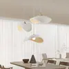 Lámpara Colgante Minimalista Nórdico Japonés para Restaurante Estilo Crema Simple Moderno Diseñador Wabi-Sabi Casa de Huéspedes Lámpara Creativa de Resina