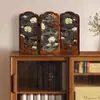 Nuevo Adorno de Escritorio Partición Pantalla Pequeña Estilo Chino, Gabinete Lateral Mesa de Té, Artículo Decorativo, Pintura de Exhibición Plegable Retro Creativa Venta al por Mayor