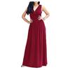 Nuevo Producto 24 Primavera y Otoño Más Vendido Vestido de Noche de Verano Europeo y Americano Aliexpress Wish Sin Mangas Ceñido a la Cintura Vestido Largo Sitio Independiente