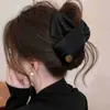 [Procesamiento Personalizado] Pinza para el Cabello Triángulo Negro para Mujer, Estilo de Alta Gama, Adecuada para Cabello Grueso, Pasador para la Parte Posterior de la Cabeza, Pinza de Tiburón