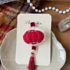 Novo Estilo Coreano Grampo de Cabelo de Tecido com Laço Vermelho Clipe Lateral para Franja Acessórios de Cabelo com Franja Feitos à Mão para Crianças e Mulheres