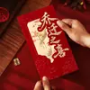 Paquetes de Sobres Rojos de Terciopelo Estilo Nuevo 2026 al por Mayor para Inauguración de Casa, Buena Suerte y Prosperidad, Regalo de Regreso para Casa Nueva, Sobres Rojos Grandes con Estampado Dorado de Terciopelo