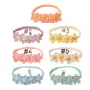 2025 Nueva Diadema para Bebé de Primavera y Verano Transfronteriza Color Sólido Flor Diadema para Niños Accesorios para la Cabeza Diadema de Nylon Suave para Bebé