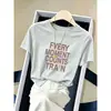Camiseta Casual Feminina Tendência de Verão Roxo Ameixa Slim Fit Algodão Manga Curta