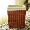 Cesta de Almacenamiento, Cesta para Ropa Sucia, Cesta de Ratán para Ropa Sucia, Cesta para Guardar Juguetes, Cesta de Mimbre para Restaurantes de Hot Pot