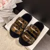 Pantuflas planas peludas de otoño e invierno, pantuflas de algodón para mujer, zapatos de mujer talla grande, estilo nuevo suave, punta redonda, a la moda 2026 estilo coreano