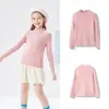 Suéter Infantil Balabala para Niñas, Tejido de Otoño para Bebés y Niños Mayores, Estilo Lindo y Dulce con Bordes Fruncidos, Diseño Sencillo